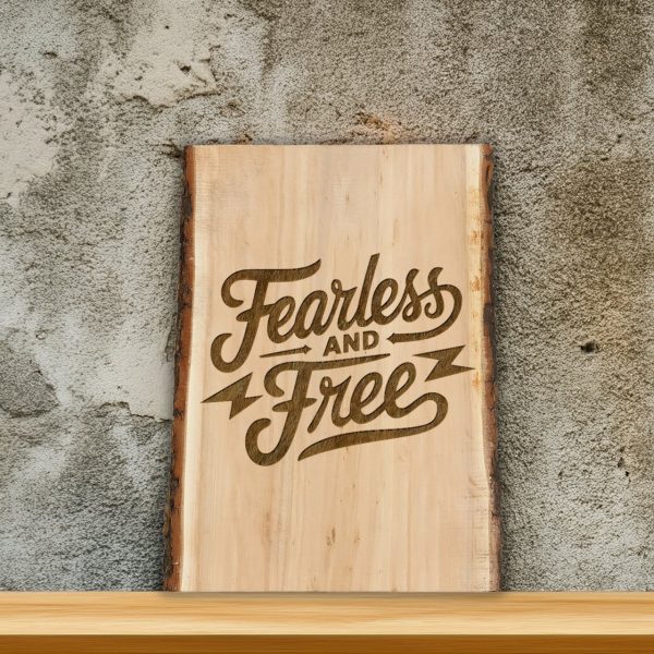 Fearless and Free Motivational SVG Design Element - Image 4