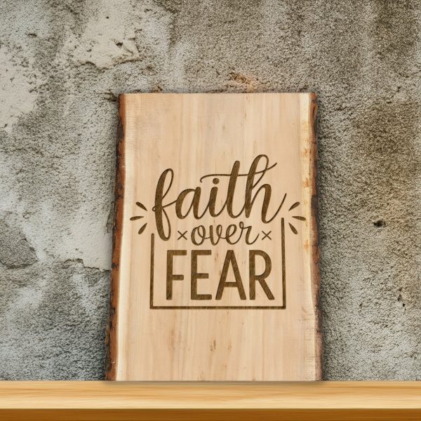 Faith Over Fear Inspirational Quote SVG Design Element - Image 4