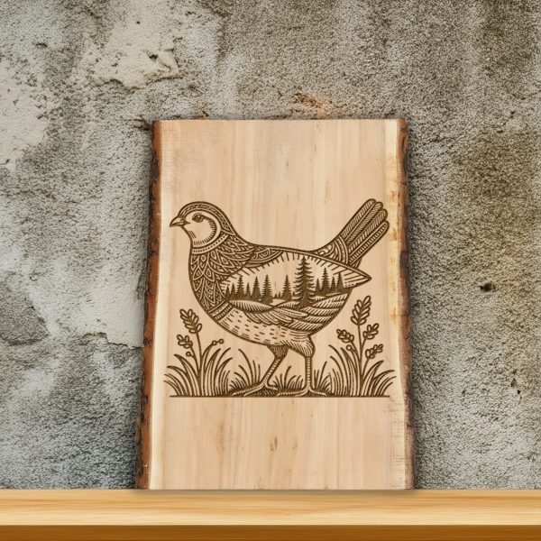 Detailed Bird with Forest Scene SVG Design Element File - Image 3