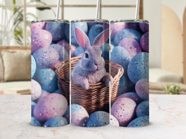 Cute Bunny Easter Tumbler Wrap - Image 2