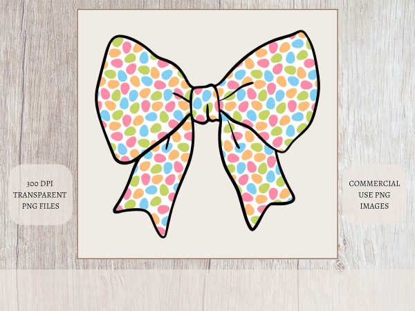 Polka Coquette Dot Bow 300 DPI Sublimation Design Transparent PNG Ready for Instant Download, Perfect for Crafts and DIY Projects - Image 3