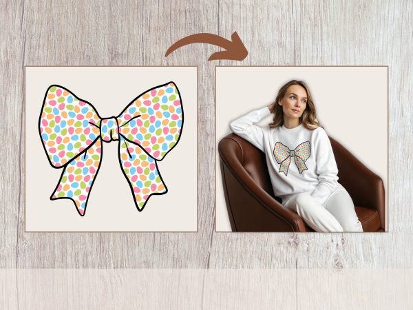 Polka Coquette Dot Bow 300 DPI Sublimation Design Transparent PNG Ready for Instant Download, Perfect for Crafts and DIY Projects - Image 2