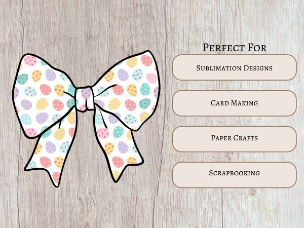 Easter Eggs Coquette Bow Sublimation Design, Easter Eggs Print for DIY Projects, 300 DPI PNG for Crafting, Easter Decoration Art - Image 6