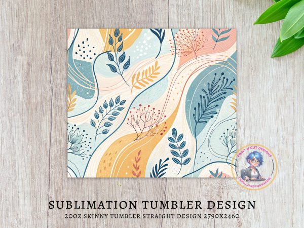 Nature Inspired Art Adorned 20oz Skinny Sublimation Tumbler Wrap - Image 3