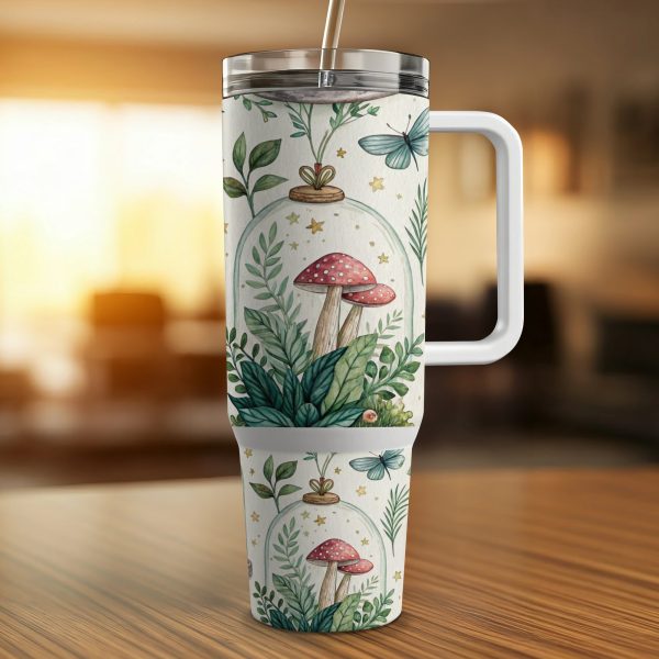 Botanical Garden Design 40oz Sublimation Tumbler Wrap, Nature Inspired Tumbler, Eco Friendly Drinkware, Unique Gift for Her, SKU1234 - Image 4