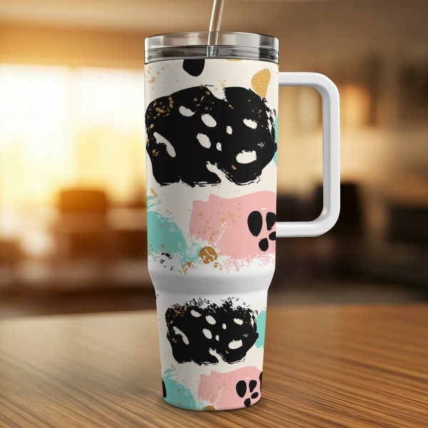 Abstract Art 40oz Sublimation Tumbler Wrap, Color Splash Tumbler Wrap Design, Fits 40oz Tumblers, Easy To Apply Tumbler Wrap - Image 2