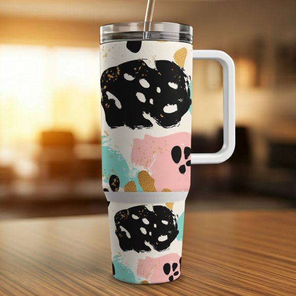 Abstract Art 40oz Sublimation Tumbler Wrap, Color Splash Tumbler Wrap Design, Fits 40oz Tumblers, Easy To Apply Tumbler Wrap - Image 4