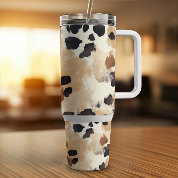 Stylish Leopard Print Tumbler, Double Wall Insulated, Reusable Coffee Mugs, Travel Friendly, 40oz Sublimation Tumbler, Trendy Gifts - Image 4