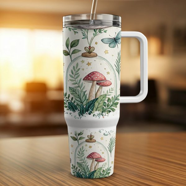 Botanical Garden Design 40oz Sublimation Tumbler Wrap, Nature Inspired Tumbler, Eco Friendly Drinkware, Unique Gift for Her, SKU1234 - Image 2