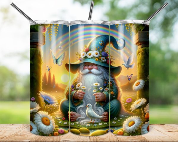 Floral Wizard 20oz Sublimation Skinny Tumbler Wrap, Peace Magic, Rainbow Tumbler Design, Butterfly Tumbler, Dove Tumbler, Cute Tumbler